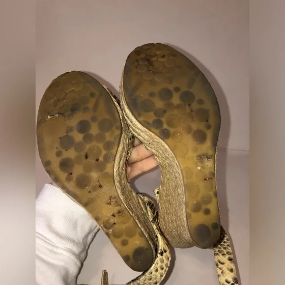 Jimmy choo snakeskin leather wedge shoes size 37 - Picture 6 of 6